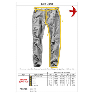 Cotton/Linen Supply Pant