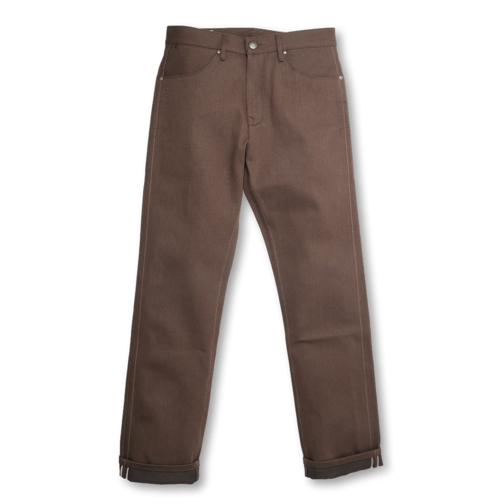 Wilkes Western Boot Cut 15 oz. Dark Brown Raw Selvedge Denim