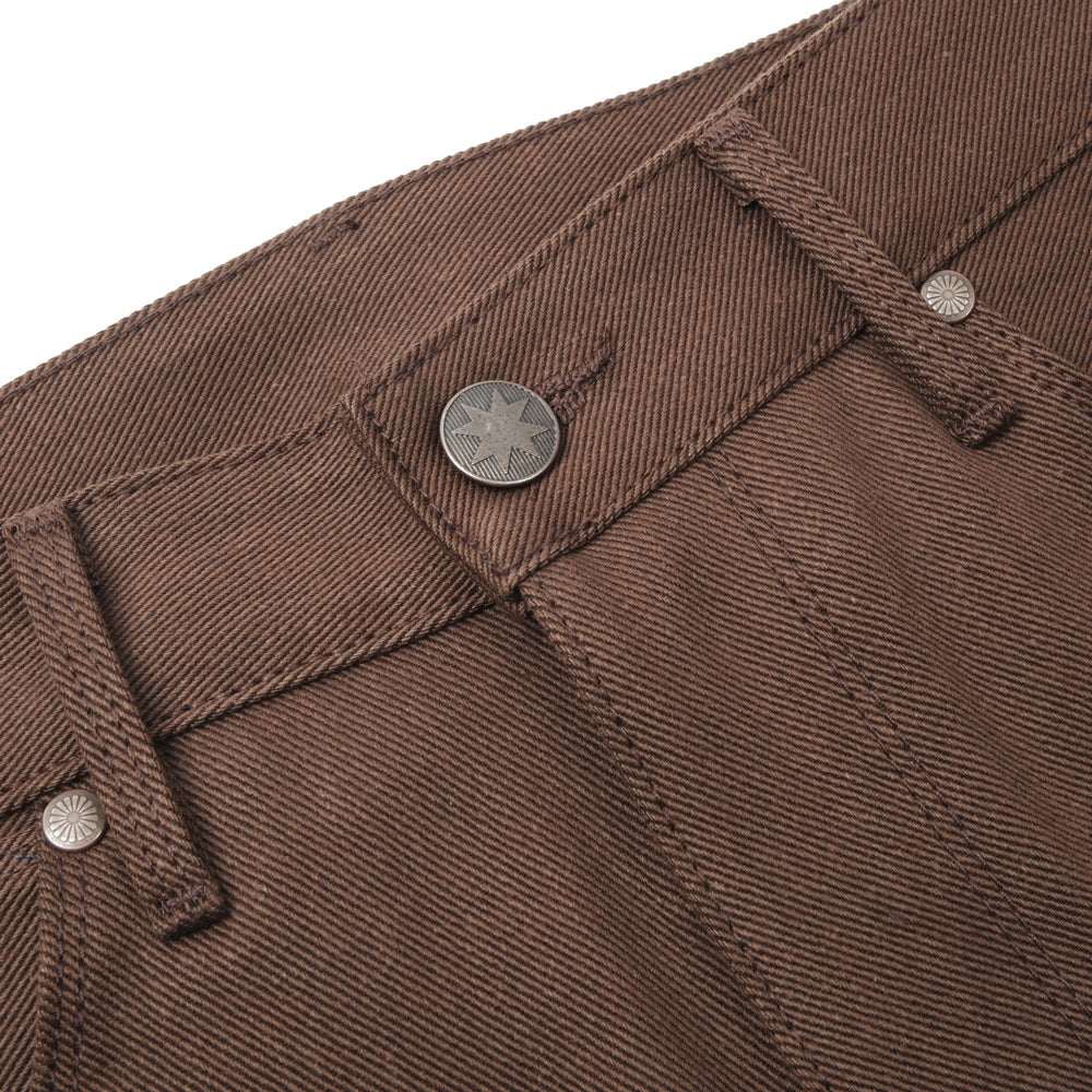 Wilkes Western Boot Cut 15 oz. Dark Brown Raw Selvedge Denim