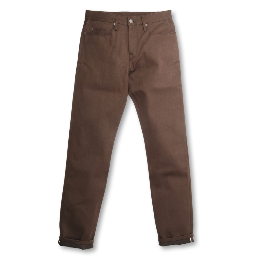 Portola Classic Taper 15 oz. Dark Brown Raw Selvedge Denim