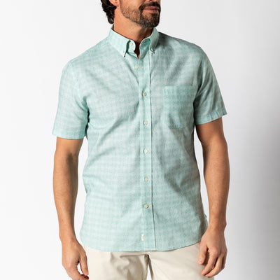 Linen Cotton Oxford Short Sleeve Shirt