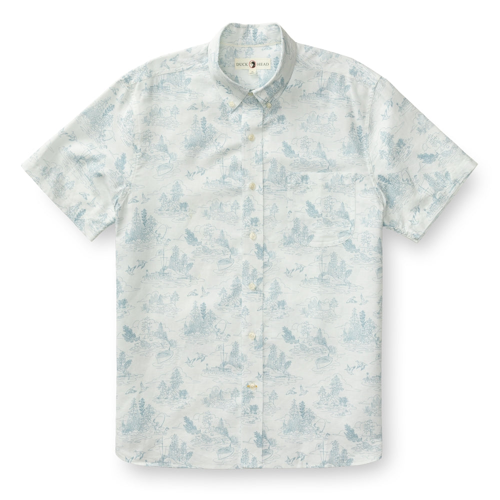 Linen Cotton Oxford Short Sleeve Shirt
