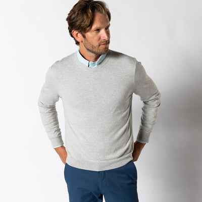 Buckley Cotton/Cashmere V-Neck Sweater