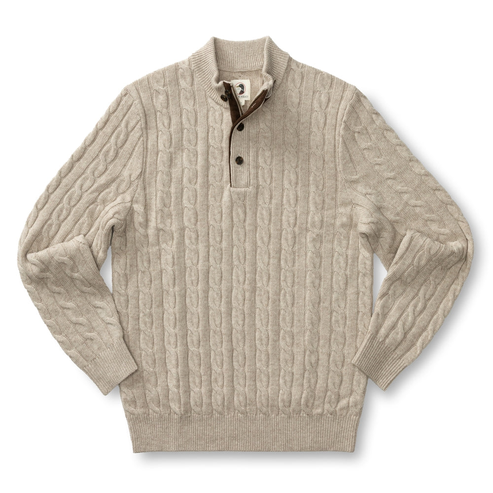 Walcott Merino Cashmere Cable Knit 1/4 Zip Sweater