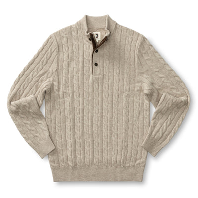 Walcott Merino Cashmere Cable Knit 1/4 Zip Sweater