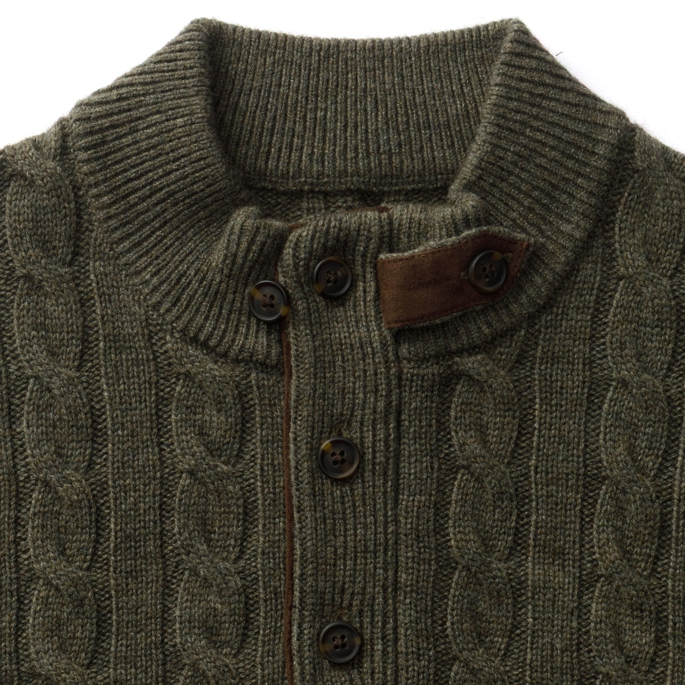 Walcott Merino Cashmere Cable Knit 1/4 Zip Sweater