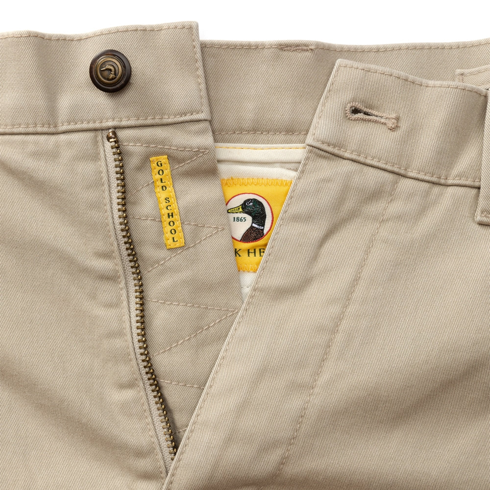 Brushed Back Gold School Chino Pant