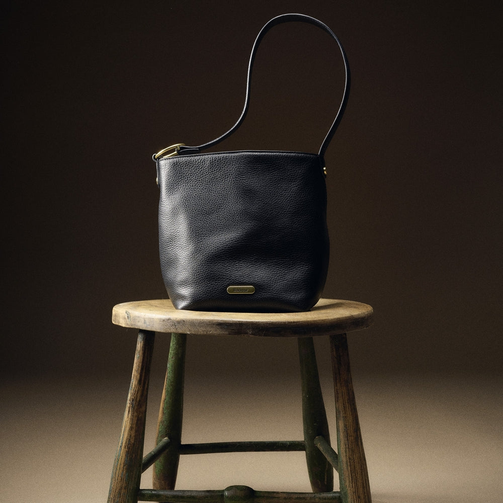 Cedar Leather Bucket Bag