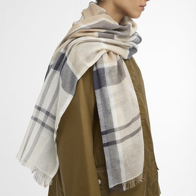 Abigail Tartan Cotton/Linen Scarf