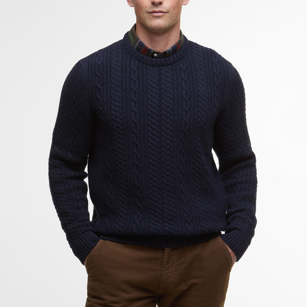 Barbour Lowfen Cable-Knit Crew Sweater - M.W. Reynolds