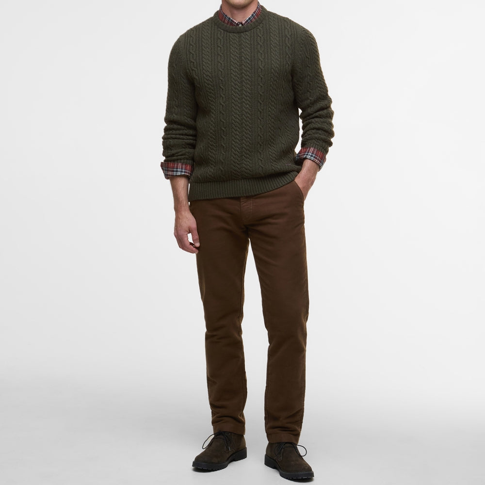 Barbour Lowfen Cable-Knit Crew Sweater - M.W. Reynolds