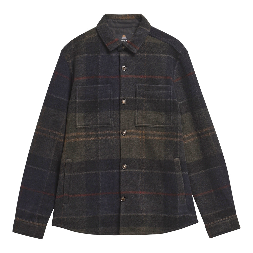 Woodlane Brushed Wool-Blend Check Overshirt
