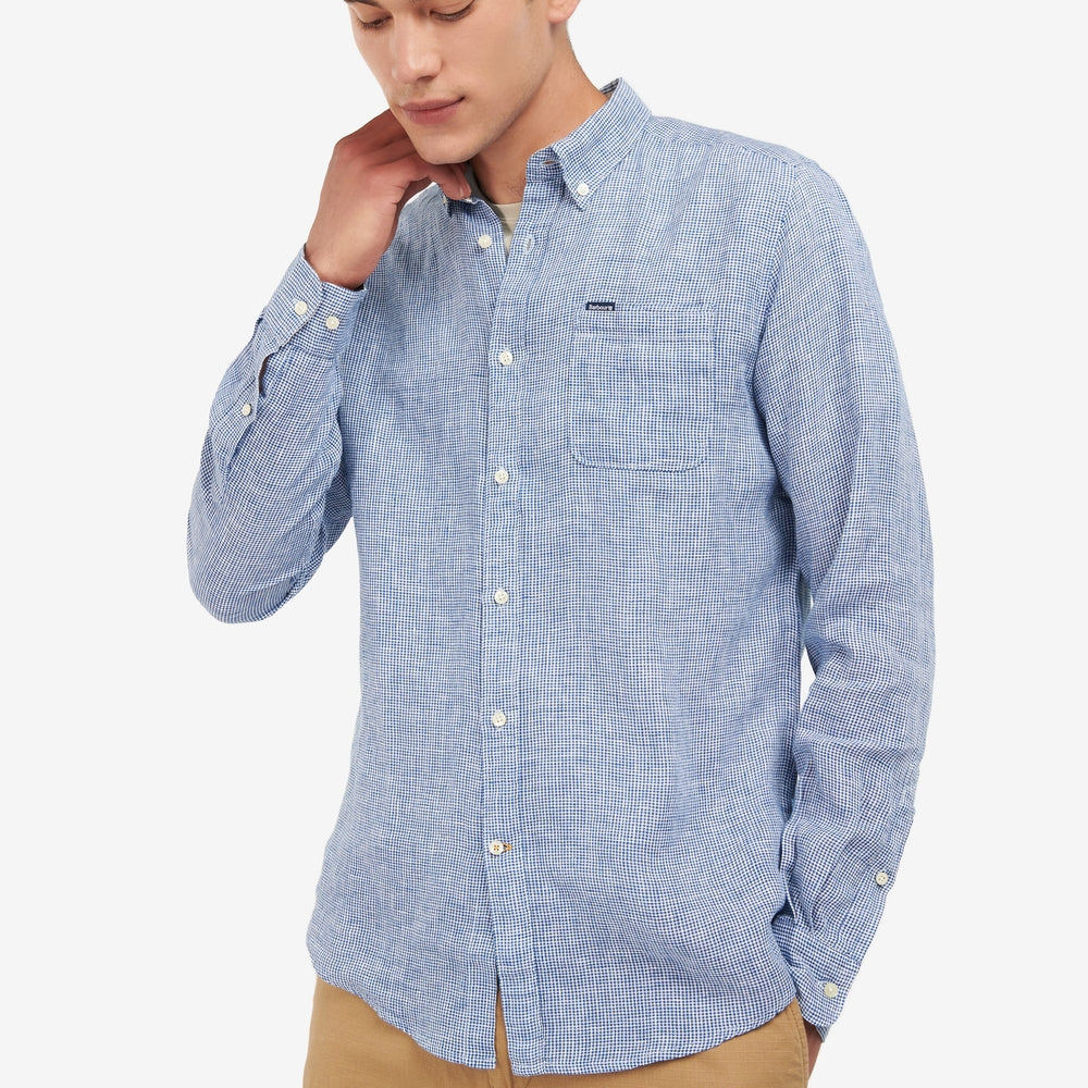 Barbour Linton Houndstooth Linen Shirt - M.W. Reynolds
