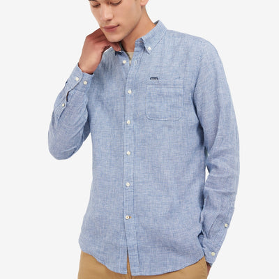 Linton Houndstooth Linen Shirt