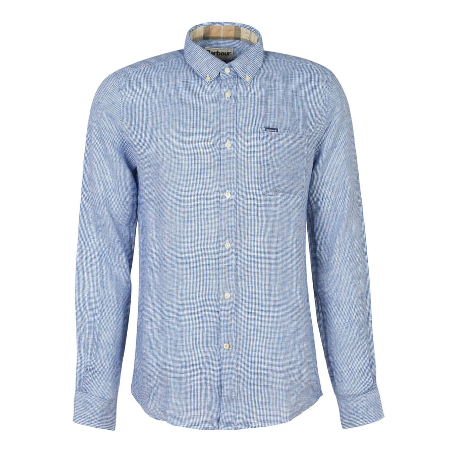 Barbour Linton Houndstooth Linen Shirt - M.W. Reynolds