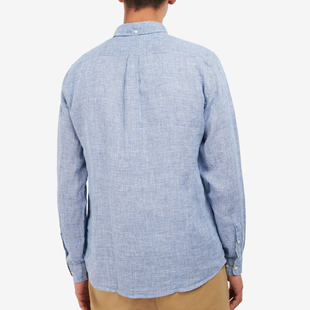 Barbour Linton Houndstooth Linen Shirt - M.W. Reynolds