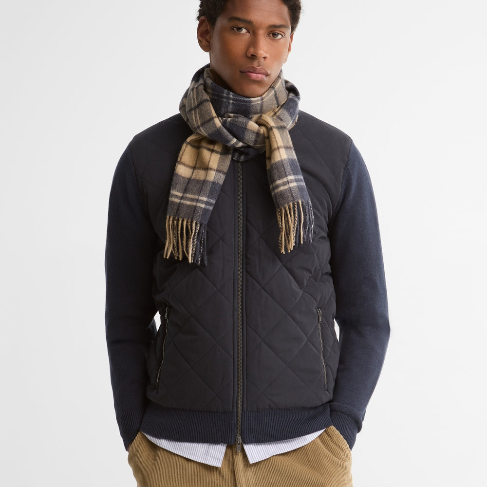 Merino and Cashmere Tartan Scarf