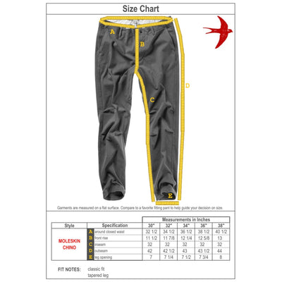 Moleskin Stretch Chino