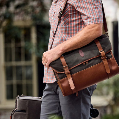 Waxed Canvas Messenger Briefcase