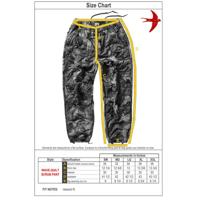 Wave-Quilt Scrub Pant
