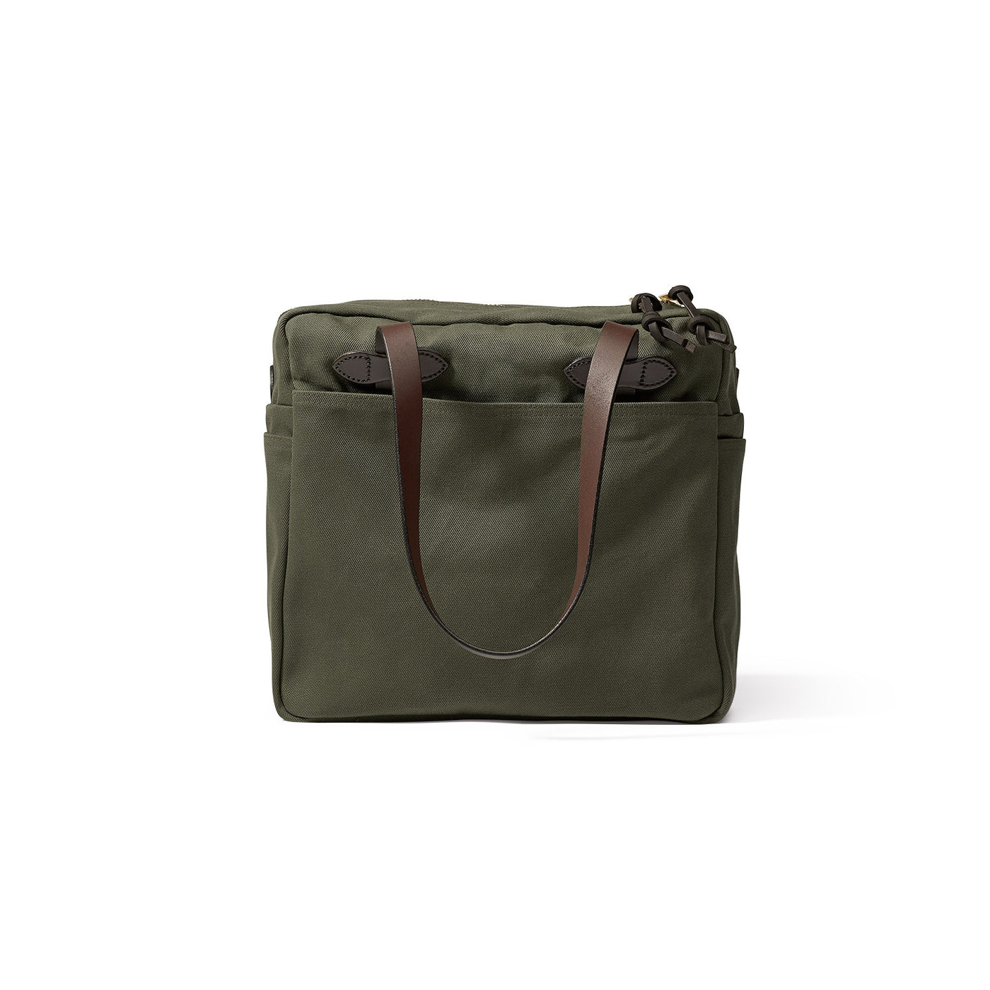 Rugged Twill Tote Bag With Zipper
