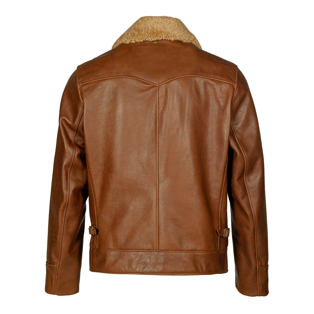 596 Antique Waxy Cowhide Leather Jacket