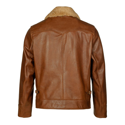 596 Antique Waxy Cowhide Leather Jacket