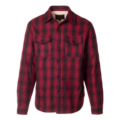 Sherpa Lined Wool CPO Plaid Shirt-Jacket