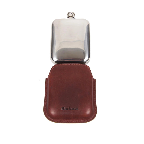 Barbour Leather Sleeved Hip Flask MAC0260BR71 - M.W. Reynolds