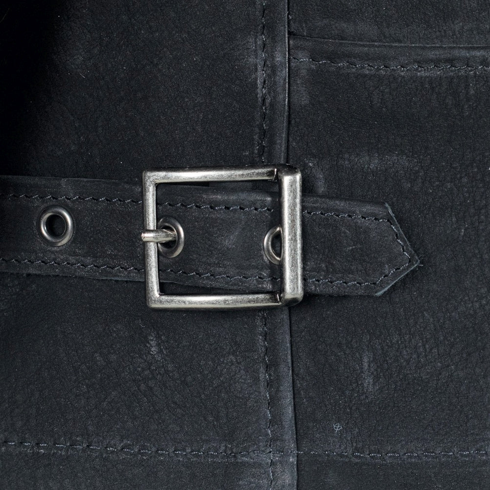 P673 Storm Heavyweight Oiled Nubuck Leather Jacket