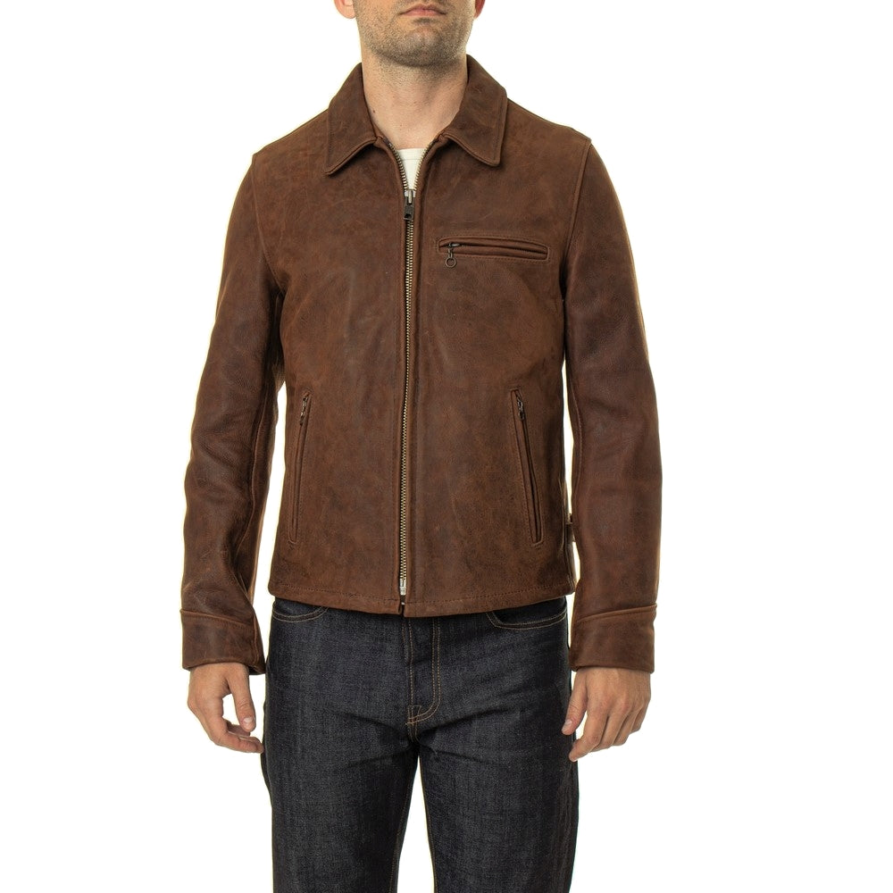 Schott P673 Storm Heavyweight Oiled Nubuck Leather Jacket - M.W. Reynolds