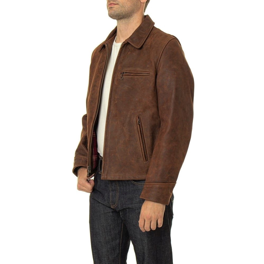 Schott P673 Storm Heavyweight Oiled Nubuck Leather Jacket - M.W. Reynolds