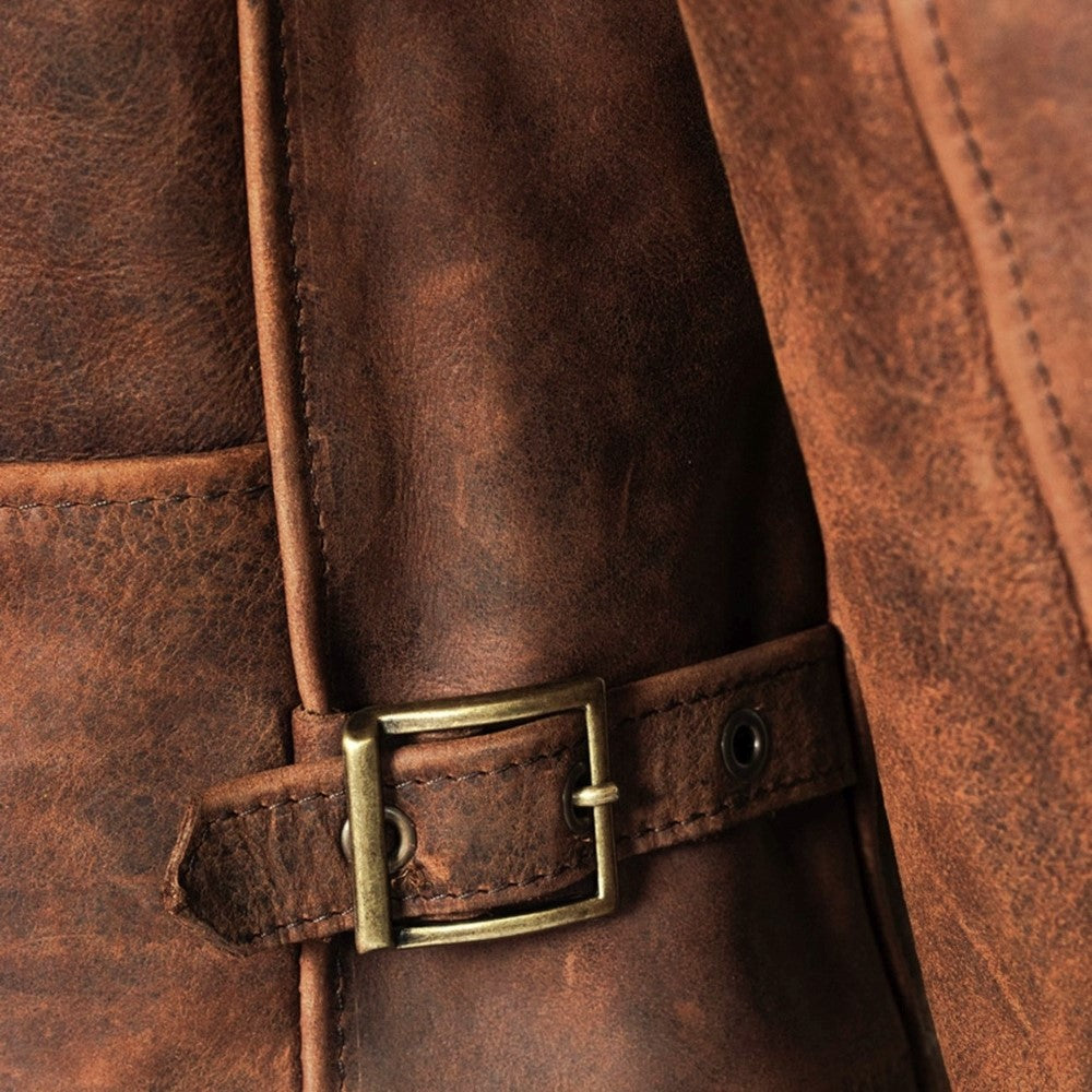 Schott P673 Storm Heavyweight Oiled Nubuck Leather Jacket - M.W. Reynolds