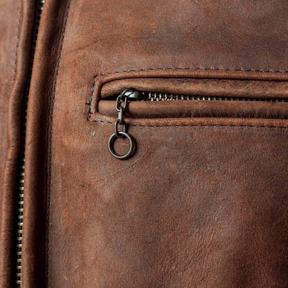 Schott P673 Storm Heavyweight Oiled Nubuck Leather Jacket - M.W. Reynolds