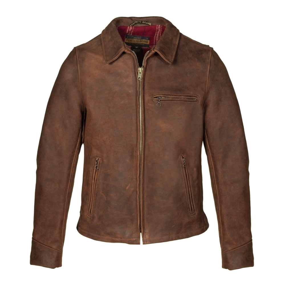 P673 Storm Heavyweight Oiled Nubuck Leather Jacket
