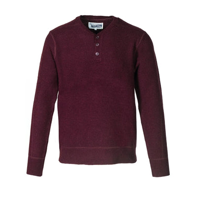 Schott Lightweight Henley Waffle Sweater - M.W. Reynolds
