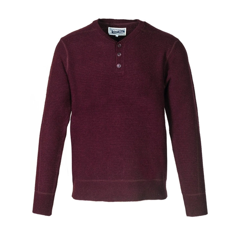 Schott Lightweight Henley Waffle Sweater - M.W. Reynolds