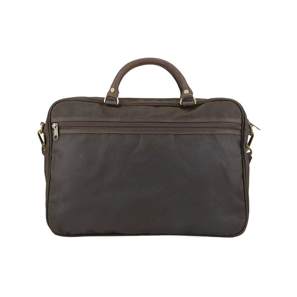 Barbour Leather Briefcase in Brown