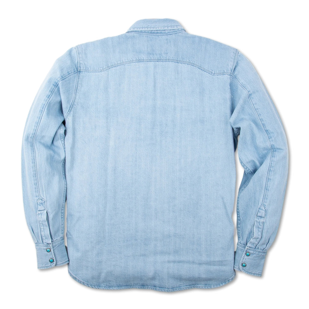 Modern Western 11 oz. Bleach Wash Selvedge Denim Shirt