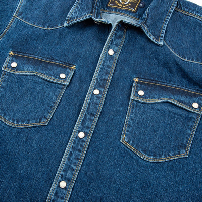 Modern Western 11 oz. Stone Wash Selvedge Denim Shirt