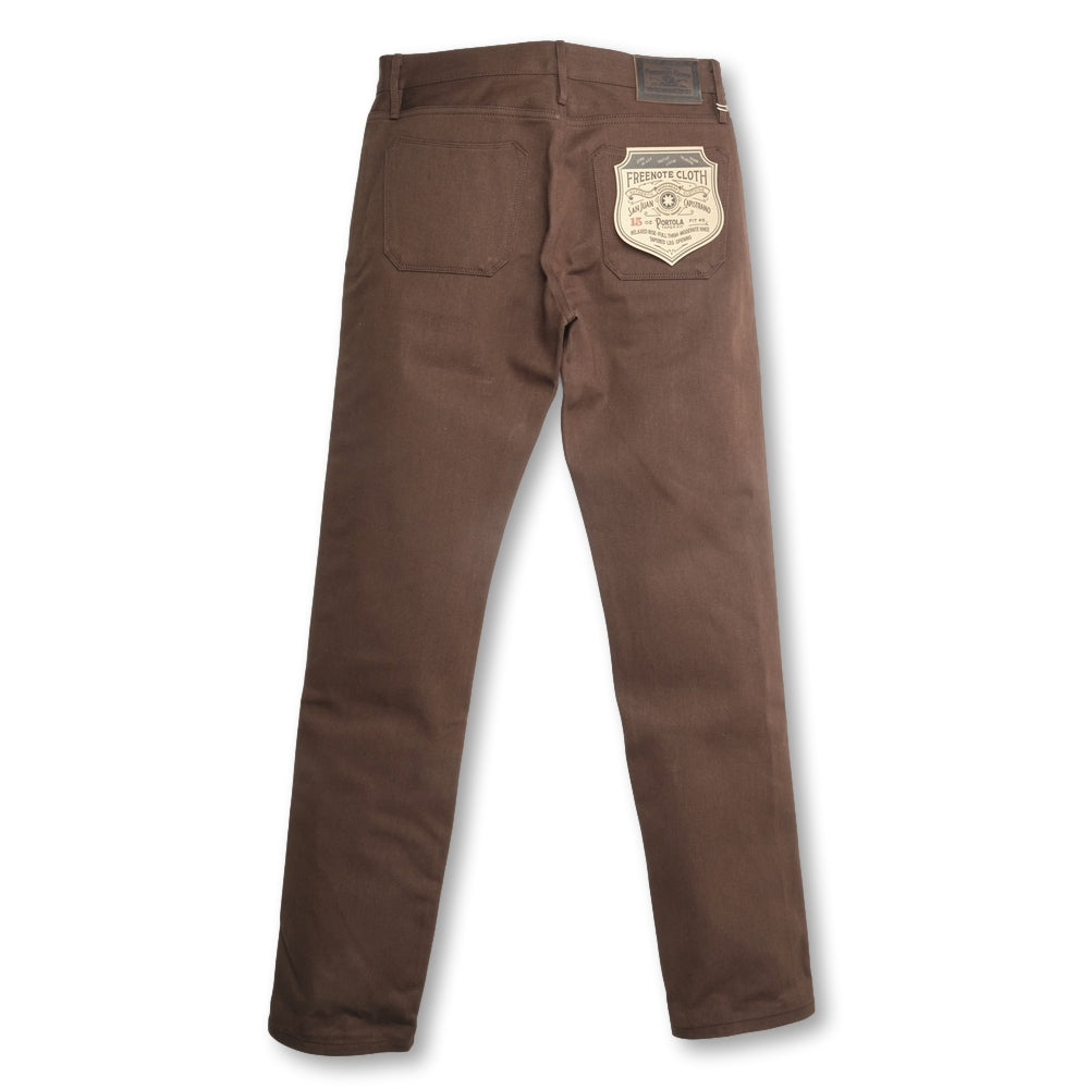 Portola Classic Taper 15 oz. Dark Brown Raw Selvedge Denim