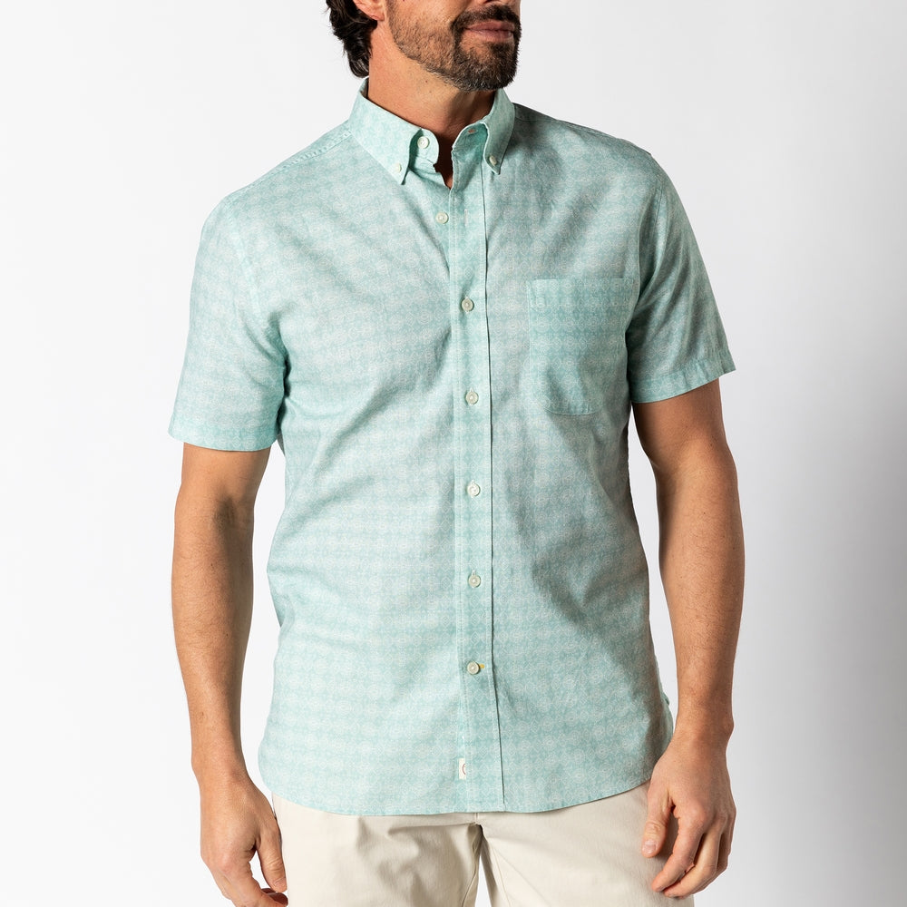 Linen Cotton Oxford Short Sleeve Shirt