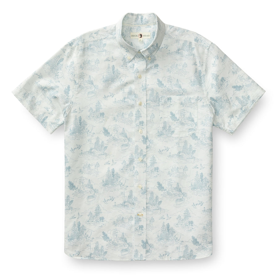 Linen Cotton Oxford Short Sleeve Shirt