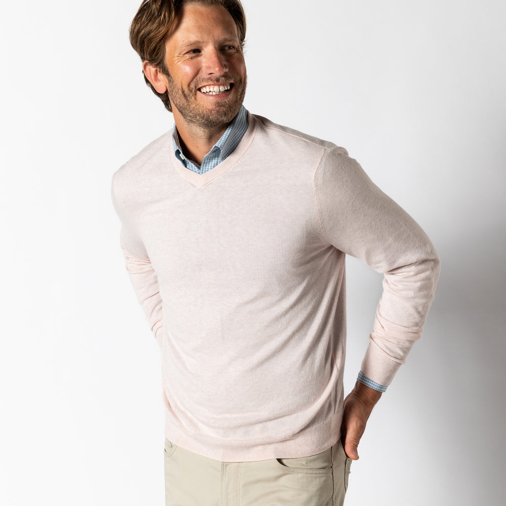 Buckley Cotton/Cashmere V-Neck Sweater