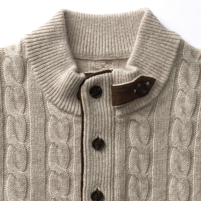 Walcott Merino Cashmere Cable Knit 1/4 Zip Sweater