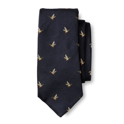 Silk Tie - Flying Ducks