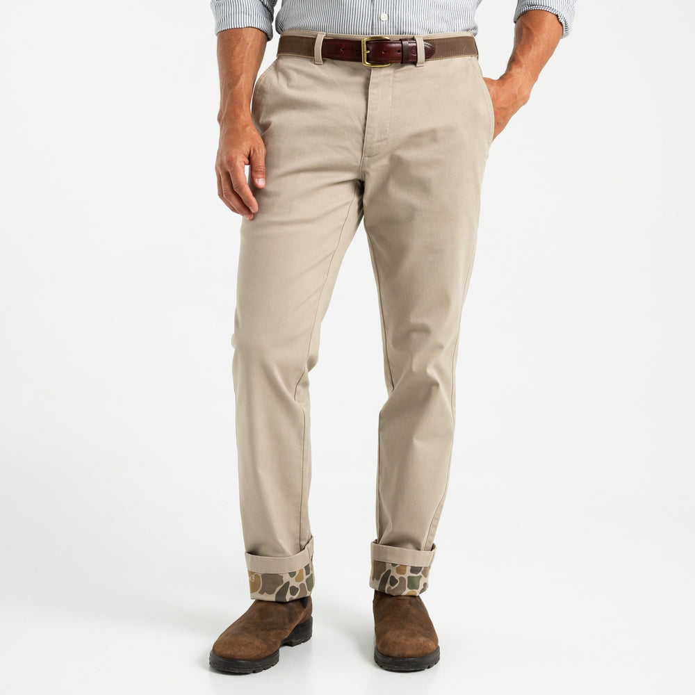 Brushed Back Gold School Chino Pant