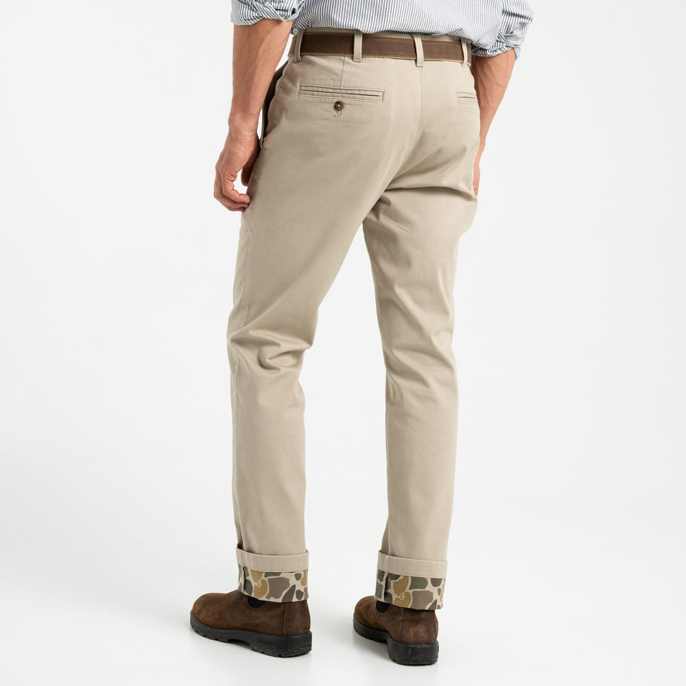 Brushed Back Gold School Chino Pant