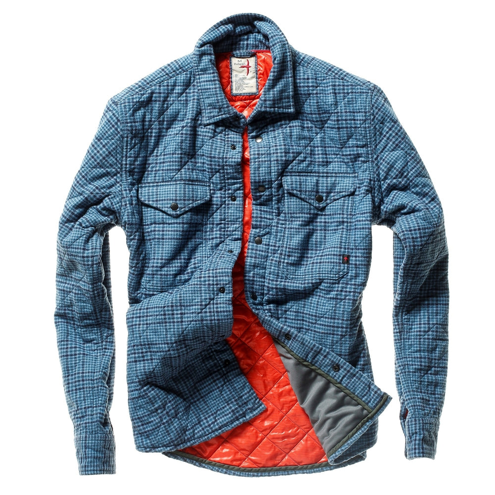 Relwen  Quilted Flannel Shirtjacket - White/Red/Blue Plaid - Men's –  Montana Supply Co.