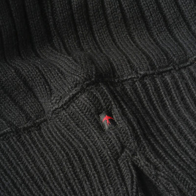 Cotton/Wool Blend Ribbed Turtleneck